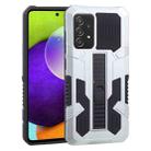 For Samsung Galaxy A52 5G / 4G / A52S Vanguard Warrior All Inclusive Double-color Shockproof TPU + PC Protective Case with Holder(Silver White) - 1