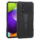 For Samsung Galaxy A52 5G / 4G / A52S Vanguard Warrior All Inclusive Double-color Shockproof TPU + PC Protective Case with Holder(Rock Black) - 1