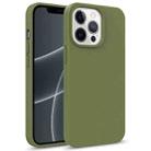 For iPhone 13 mini Starry Series Shockproof Straw Material + TPU Protective Case (Army Green) - 1