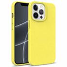 For iPhone 13 mini Starry Series Shockproof Straw Material + TPU Protective Case (Yellow) - 1