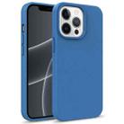 For iPhone 13 mini Starry Series Shockproof Straw Material + TPU Protective Case (Blue) - 1
