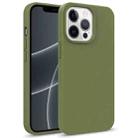 For iPhone 13 Starry Series Shockproof Straw Material + TPU Protective Case(Army Green) - 1