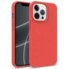 For iPhone 13 Pro Starry Series Shockproof Straw Material + TPU Protective Case (Red) - 1