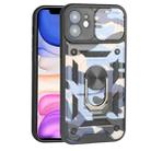 For iPhone 11 Sliding Camera Cover Design Camouflage Series TPU+PC Protective Case (Baby Blue) - 1