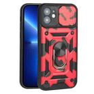 For iPhone 11 Pro Max Sliding Camera Cover Design Camouflage Series TPU+PC Protective Case (Red) - 1
