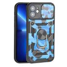 For iPhone 11 Pro Max Sliding Camera Cover Design Camouflage Series TPU+PC Protective Case (Blue) - 1