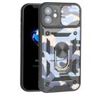 For iPhone 12 Pro Max Sliding Camera Cover Design Camouflage Series TPU+PC Protective Case(Baby Blue) - 1