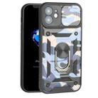 For iPhone 12 Pro Sliding Camera Cover Design Camouflage Series TPU+PC Protective Case(Baby Blue) - 1