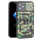 For iPhone 12 Sliding Camera Cover Design Camouflage Series TPU+PC Protective Case(Green) - 1