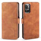 For Xiaomi Redmi Note 10 5G DG.MING Retro Oil Side Horizontal Flip Leather Case with Holder & Card Slots & Wallet(Brown) - 1