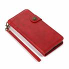 For OPPO A16 KHAZNEH Dual-Splicing Cowhide Texture Horizontal Flip Leather Case with Holder & Card Slots & Wallet & Photo Frame & Lanyard(Red) - 3