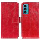 For Motorola Edge 20 Retro Crazy Horse Texture Horizontal Flip Leather Case with Holder & Card Slots & Photo Frame & Wallet(Red) - 1