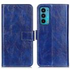 For Motorola Edge 20 Retro Crazy Horse Texture Horizontal Flip Leather Case with Holder & Card Slots & Photo Frame & Wallet(Blue) - 1