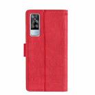 For vivo Y51 2020 4G Skin Feel Crocodile Texture Magnetic Clasp Horizontal Flip PU Leather Case with Holder & Card Slots & Wallet(Red) - 3