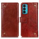 For Motorola Edge 20 Copper Buckle Nappa Texture Horizontal Flip Leather Case with Holder & Card Slots & Wallet(Brown) - 1