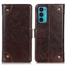 For Motorola Edge 20 Copper Buckle Nappa Texture Horizontal Flip Leather Case with Holder & Card Slots & Wallet(Coffee) - 1