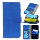 For OPPO A16 Magnetic Crocodile Texture Horizontal Flip Leather Case with Holder & Card Slots & Wallet(Blue) - 1