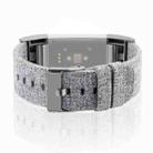 For FITBIT Charge 2 Smart Watch Canvas Wrist Strap Watchband, Size:L(Light Grey) - 3