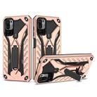 For Xiaomi Redmi Note 10 5G / Poco M3 Pro 5G Shockproof TPU + PC Protective Case with Holder(Rose Gold) - 1