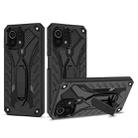 For Xiaomi Mi 11 Lite Shockproof TPU + PC Protective Case with Holder(Black) - 1