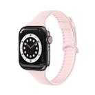 TPU Sliding Buckle Watch Band For Apple Watch Series 8&7 45mm / SE 2&6&SE&5&4 44mm / 3&2&1 42mm(Sand Pink) - 1