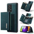 For Samsung Galaxy A52 5G / 4G DG.MING M1 Series 3-Fold Multi Card Wallet  Back Cover Shockproof Case with Holder Function(Green) - 1