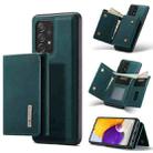 For Samsung Galaxy A72 5G / 4G DG.MING M1 Series 3-Fold Multi Card Wallet  Back Cover Shockproof Case with Holder Function(Green) - 1