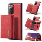 For Samsung Galaxy Note20 DG.MING M1 Series 3-Fold Multi Card Wallet  Back Cover Shockproof Case with Holder Function(Red) - 1