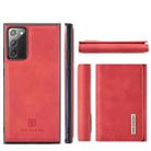 For Samsung Galaxy Note20 DG.MING M1 Series 3-Fold Multi Card Wallet  Back Cover Shockproof Case with Holder Function(Red) - 2