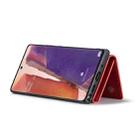 For Samsung Galaxy Note20 DG.MING M1 Series 3-Fold Multi Card Wallet  Back Cover Shockproof Case with Holder Function(Red) - 4