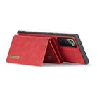 For Samsung Galaxy Note20 DG.MING M1 Series 3-Fold Multi Card Wallet  Back Cover Shockproof Case with Holder Function(Red) - 5