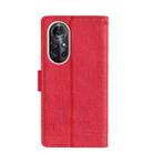 For Huawei nova 8 Pro 5G Skin Feel Crocodile Texture Magnetic Clasp Horizontal Flip PU Leather Case with Holder & Card Slots & Wallet(Red) - 3