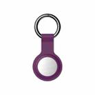 JOYROOM JR-BP889 Silicone Protective Cover Case with Switchable Keychain Ring For AirTag(Plum) - 1