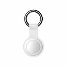 JOYROOM JR-BP889 Silicone Protective Cover Case with Switchable Keychain Ring For AirTag(White) - 1