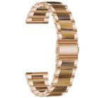 For Samsung Smart Watch 22mm Three-beads Steel + Resin Watch Band(Rose Gold Gold) - 1