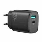 JOYROOM L-QP205 Zhixing Series PD+QC3.0 20W Dual Ports Fast Wall Charger, Plug Type:EU Plug (Black) - 1