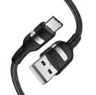 JOYROOM S-1230N7 3A Starlight Series USB to Type-C / USB-C Nylon Braid Data Cable, Length: 1.2m(Black) - 1