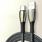 JOYROOM S-1230K6 Mermaid Series 3A USB to Type-C / USB-C Fishing Net Weaving Data Cable, Length: 1.2m(Black) - 1