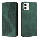 Skin Feel Magnetic S-type Solid Color Horizontal Flip Leather Case with Holder & Card Slot & Wallet For iPhone 13 mini(Green) - 1