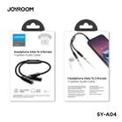 JOYROOM SY-A04 Headphone Male to 2-female Y-splitter Nylon Braid  Audio Cable, Length: 0.2m - 8