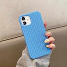 For iPhone 12 Pro Herringbone Texture Silicone Protective Case(Cornflowerblue) - 1