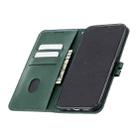 Stitching Style 2-Color Cow Texture Horizontal Flip PU Leather Case with Holder & Card Slot & Lanyard For iPhone 13(Green) - 2