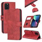 Stitching Style 2-Color Cow Texture Horizontal Flip PU Leather Case with Holder & Card Slot & Lanyard For iPhone 13 mini(Red) - 1