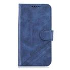Stitching Style 2-Color Cow Texture Horizontal Flip PU Leather Case with Holder & Card Slot & Lanyard For iPhone 13 Pro(Blue) - 2