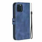 Stitching Style 2-Color Cow Texture Horizontal Flip PU Leather Case with Holder & Card Slot & Lanyard For iPhone 13 Pro(Blue) - 3