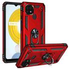 For OPPO Realme C21 Shockproof TPU + PC Protective Case with 360 Degree Rotating Holder(Red) - 1