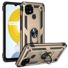 For OPPO Realme C21 Shockproof TPU + PC Protective Case with 360 Degree Rotating Holder(Gold) - 1