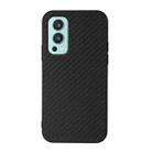 For OnePlus Nord 2 5G Carbon Fiber Skin PU + PC + TPU Shockprof Protective Case(Black) - 1