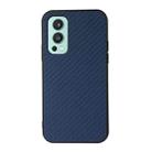 For OnePlus Nord 2 5G Carbon Fiber Skin PU + PC + TPU Shockprof Protective Case(Blue) - 1