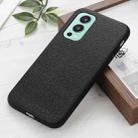 For OnePlus Nord 2 5G Litchi Texture Genuine Leather Folding Protective Case(Black) - 1